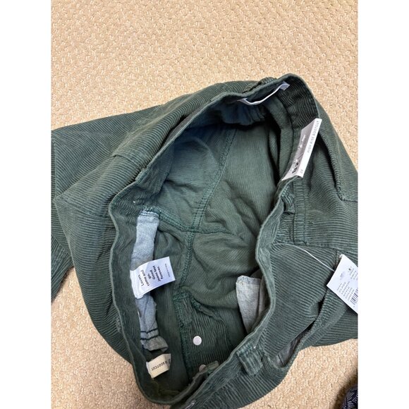 NEW Pacsun Corduroy High-Rise Bootcut Flare-Ankle Green Button Fly Denim Jeans - Picture 9 of 11